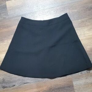 LOFT Black Mini A-Line Skirt Work